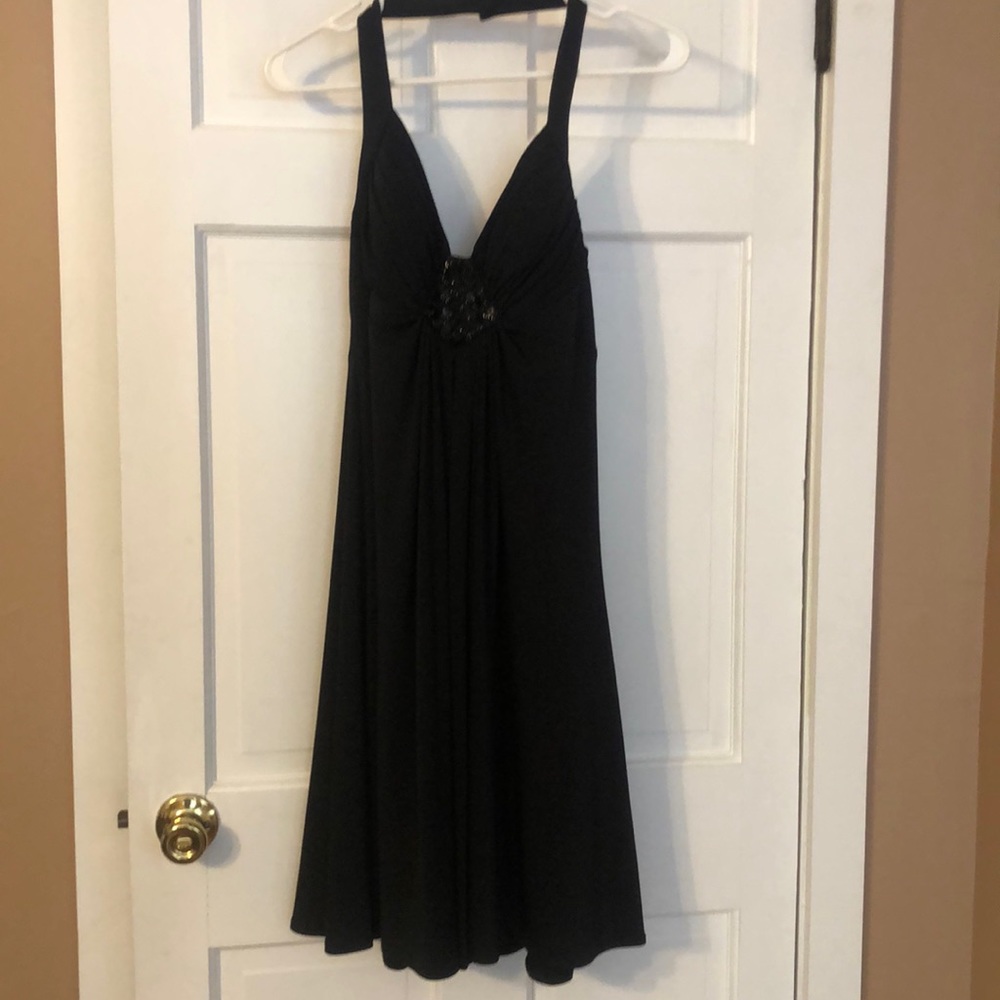 Black halter dress
